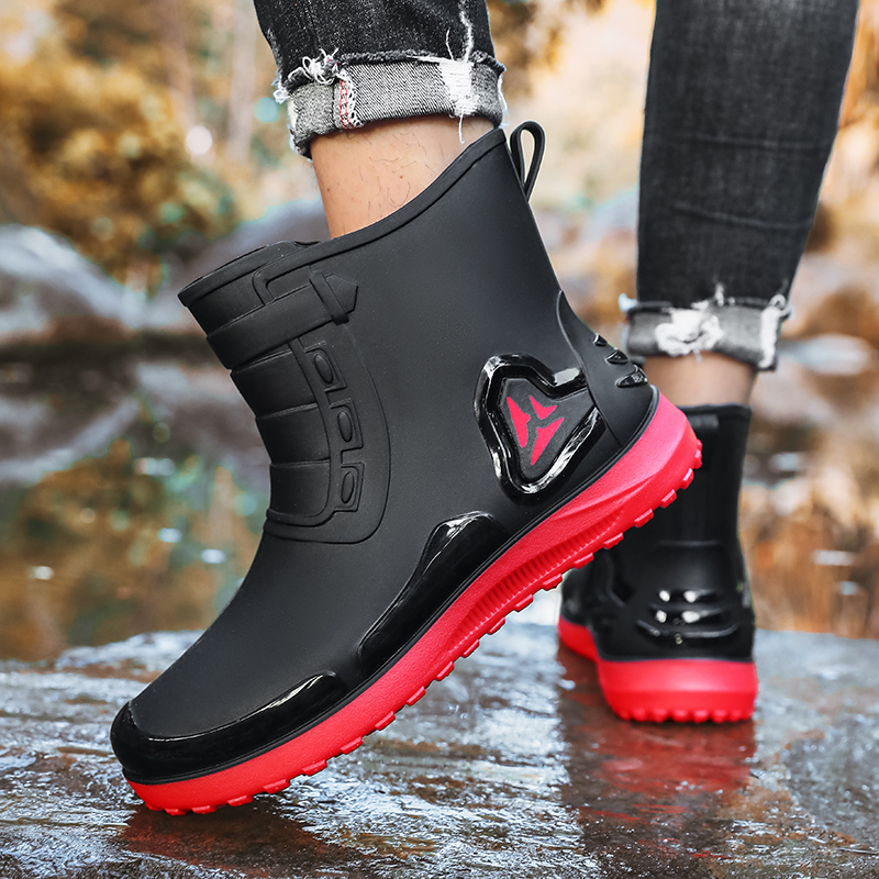 Men's casual rain boots four s - Fishing Boots 评论和价格