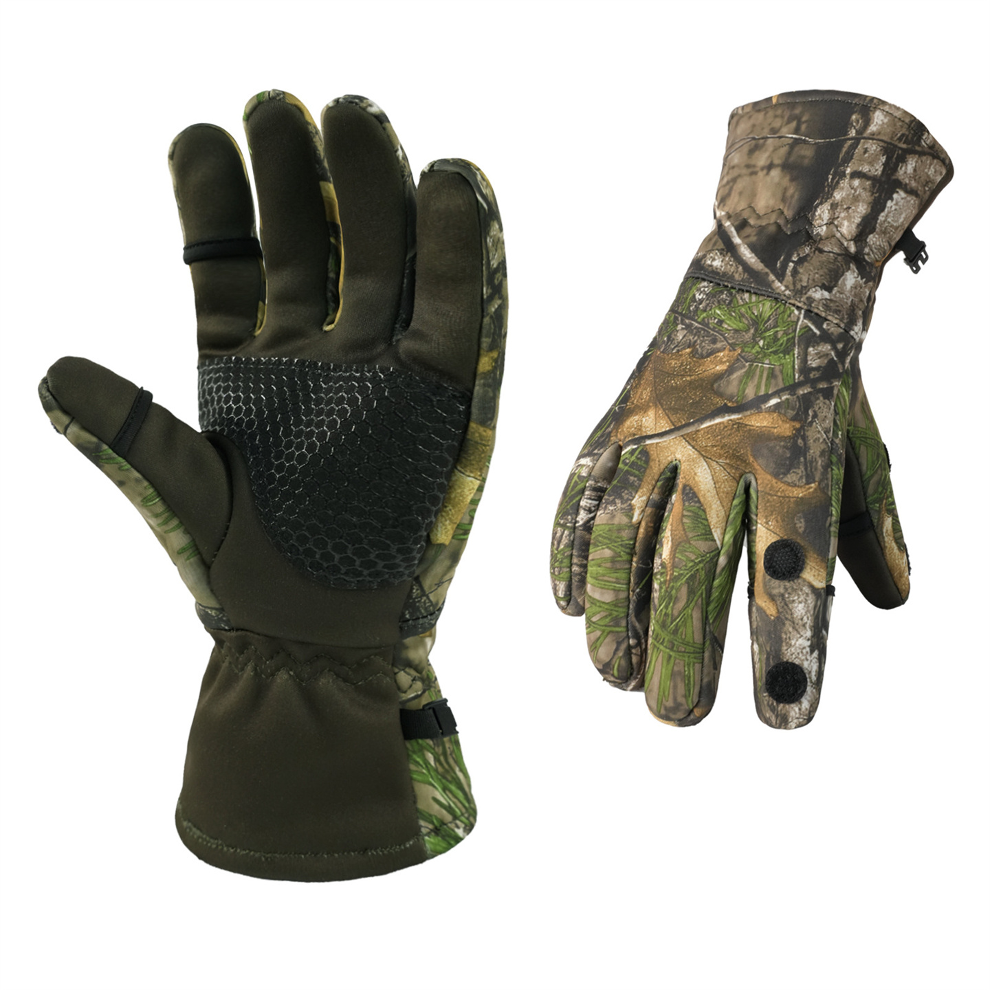 Outdoor Bionic Hunting Camoufl - Fishing Gloves 评论和价格